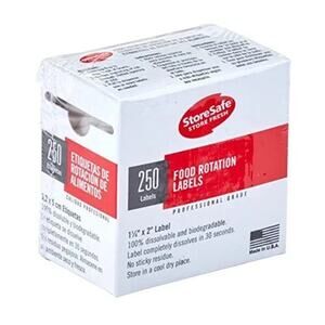 1252SLB250 2" x 1.25" Storesafe Food Rotation Label - 250 / RL